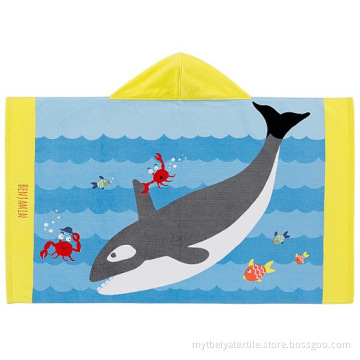 New Design 100% Cotton Beach Towel with Hood Printed Beach Towel